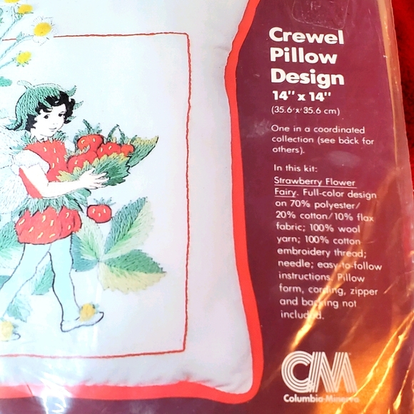 New Erica Wilson crewel pillow design - Picture 2 of 4